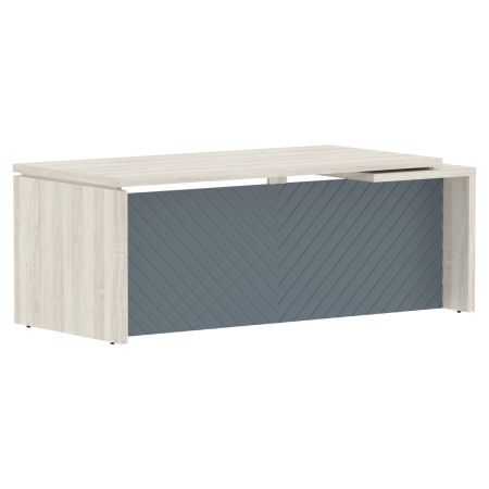 Стол руководителя TLCT 209(L) Сосна Эдмонт Z/Серо-голубой 2000х900х750