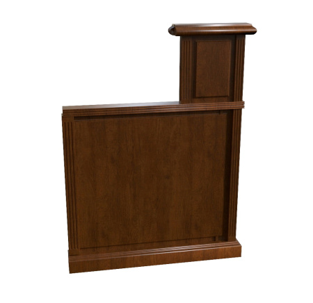 Reception Washington - Боковая панель для ресепшн правая. темный орех. 7x87x115