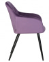 Стул для кухни DOBRIN ROBERT, черные матовые ножки, велюр V108-45 Темно-фиолетовый