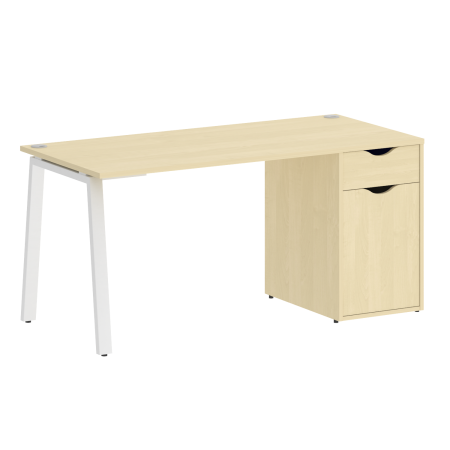 Стол письменный VR.SP-3-158.1.A Клён/Белый металл