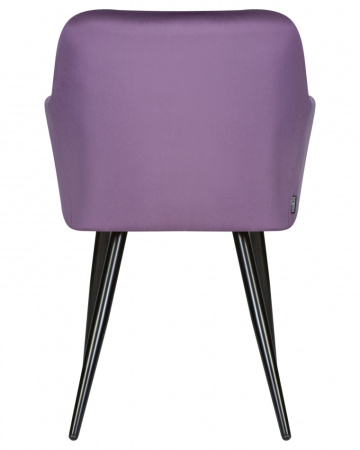 Стул для кухни DOBRIN ROBERT, черные матовые ножки, велюр V108-45 Темно-фиолетовый