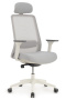 Кресло WORK W-218C white Светло-серый пластик/Светло-серая сетка 65-64-113-123