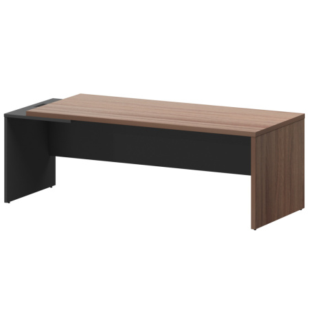 Стол руководителя левый KZ-22L Темный шимо/Графит 2200x900x750