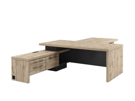 Стол Т-820.1000л с блоком розеток и брифингом 1150 мм. Размер: 2000*3150*750