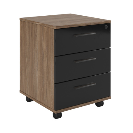 Тумба подкатная с 3 ящиками, глянец AST33931343