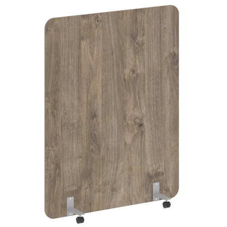 Перегородка на металлических опорах, на роликах DP.R-140-180 Тиквуд тёмный/Серый металл