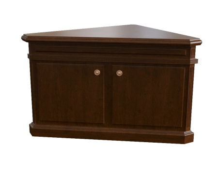 Приставка угловая, правая. темный орех. 80x100x80