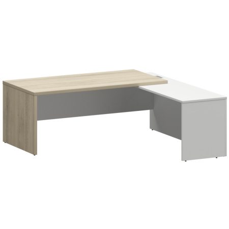 Стол руководителя правый KZP-20R Кронберг/Белый 2000x2000x750