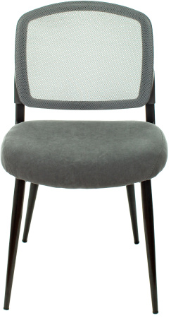 Стул для кухни Бюрократ KF-8_2 комплект 2шт сетка/ткань серый металл черный на ножках (KF-8/GREY_2)