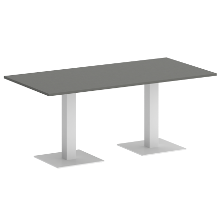 Стол прямоугольный VR.SP-5-180.2 Металлик/Белый металл