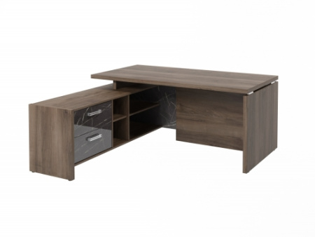 Стол FI-117L.GG левый. Фурнитура INOX. Размер: 1700*1800*750 мм