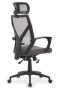 Кресло OLIVER W-203AC Чёрный пластик/Серая сетка 64-64-115*123