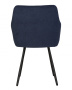 Стул для кухни DOBRIN ROBY, ЭМАЛЬ ЧЕРНЫЙ МУАР велюр Catania Dark Blue