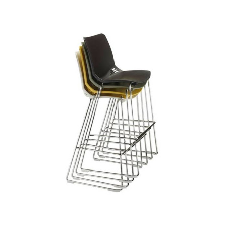 Барный стул ITALSEAT Race-Bar черный пластиковый, цвет Nero RAL 8022