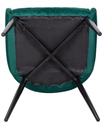 Стул для кухни DOBRIN RICHARD, черные матовые ножки, зелёный велюр (V108-64)