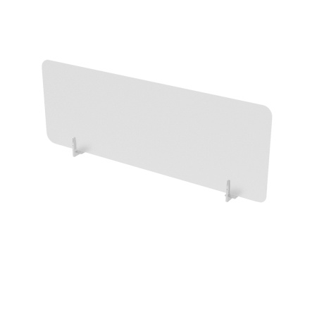 Барьеры Бенч оргстекло  10БСБО.145  Белый глянец орг/Алюминий матовый