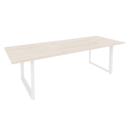 Стол переговорный на О-образном м/к O.MO-PRG-25 Денвер светлый/Белый металл 2580*980*750