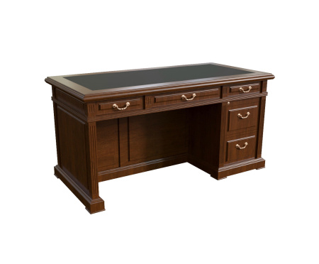 Стол письменный 160, 5 ящиков. темный орех. 160*80*80см