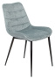 Стул для кухни Бюрократ KF-6 серо-голубой Light 28 металл черный на ножках (KF-6/LT28)