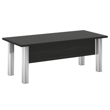Стол руководителя M-LT.D-20.1 Суар тёмный/Нерж. сталь 2000*900*750