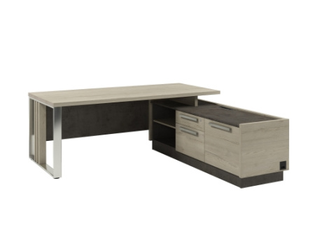 Стол Z-420пр.1000 правый с блоком розеток. Размер: 2000*900/2030*750 мм