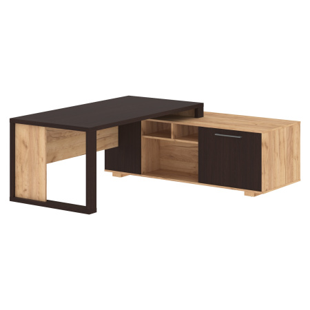 Стол руководителя с тумбой ACT 2118(R) Венге Магия/Дуб Бофорд