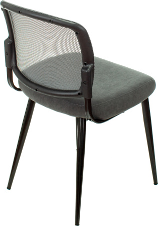 Стул для кухни Бюрократ KF-8 сетка/ткань серый металл черный на ножках (KF-8/GREY)