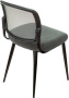 Стул для кухни Бюрократ KF-8 сетка/ткань серый металл черный на ножках (KF-8/GREY)