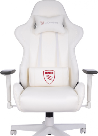 Кресло игровое Zombie Neo белый эко.кожа крестов. пластик пластик белый
