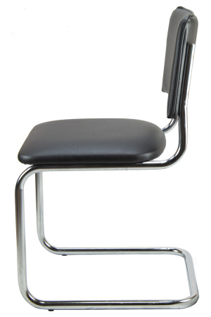 Стул сильвия хром Кожа зам Чёрный