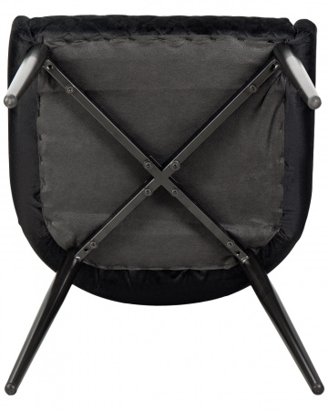 Стул для кухни DOBRIN RICHARD, черные матовые ножки, черный велюр (V108-77)