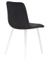 Стул для кухни DOBRIN ALEX, белые ножки, черный велюр (V108-77)