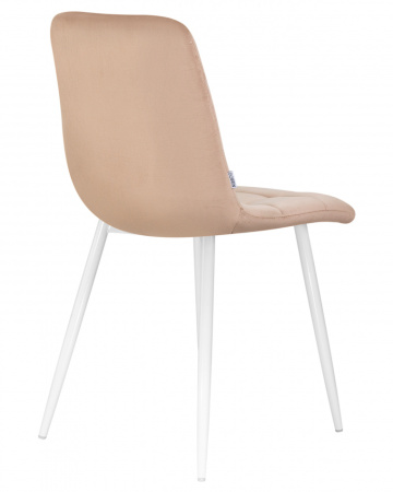 Стул для кухни DOBRIN ALEX, белые ножки, мокко велюр (V108-104)