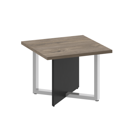 Стол журнальный, квадратный SK.SG-KV-60 Тиквуд тёмный/Антрацит 600*600*450