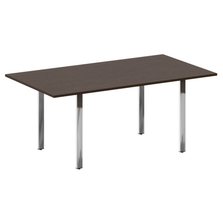 Стол переговорный на П-обр. м/к БП.ПРГ-180 Венге/Нерж. сталь