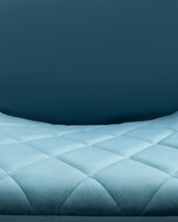 Стул для кухни DOBRIN ROBERT, черные матовые ножки, велюр V108-108 Морская волна