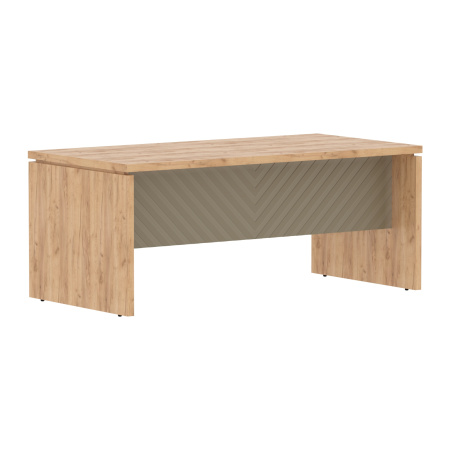 Стол руководителя TLST 189 Дуб Бофорд Z/Капучино 1800х900х750