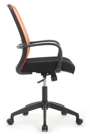 Кресло Fast W-207 Чёрный пластик/Оранжевая сетка 60-62-97*105