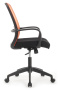 Кресло Fast W-207 Чёрный пластик/Оранжевая сетка 60-62-97*105