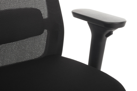 Кресло WORK W-218C Чёрный пластик/Чёрная сетка 65-64-113-123