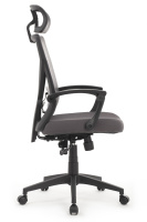 Кресло OLIVER W-203AC Чёрный пластик/Серая сетка 64-64-115*123