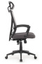 Кресло OLIVER W-203AC Чёрный пластик/Серая сетка 64-64-115*123