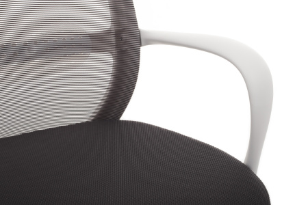 Кресло Fast W-207 white plastic Белый пластик/Серая сетка 60-62-97*105