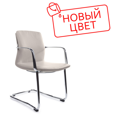 Кресло Plaza-SF FK004-С11 Светло-серый (1A MB918) натуральная кожа 58*58*82