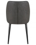Стул для кухни DOBRIN KEVIN, черные матовые ножки, Сиденье серая ткань FC-09, Спинка антрацит кожзам RU-08