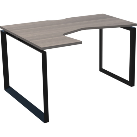Стол эргономичный левый на металлокаркасе НТМП.О-060.ЛВ Лиственница/Антрацит