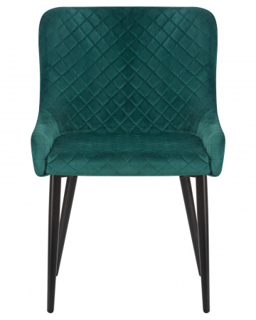 Стул для кухни DOBRIN RICHARD, черные матовые ножки, зелёный велюр (V108-64)
