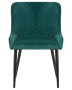Стул для кухни DOBRIN RICHARD, черные матовые ножки, зелёный велюр (V108-64)