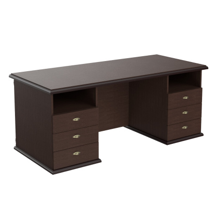 Стол руководителя двух тумбовый RSDT 188.A Венге Магия 1800х800х750