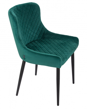 Стул для кухни DOBRIN RICHARD, черные матовые ножки, зелёный велюр (V108-64)